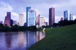 View of downtown Houston buildings