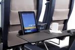 Image of a Narrowbody premium-cabin seat tray table with tablet holder