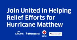 Join United in Helping Relief Efforts for Hurricane Matthew